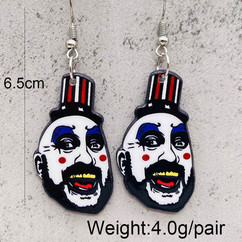 Wholesale Heart Skull Acrylic Earrings